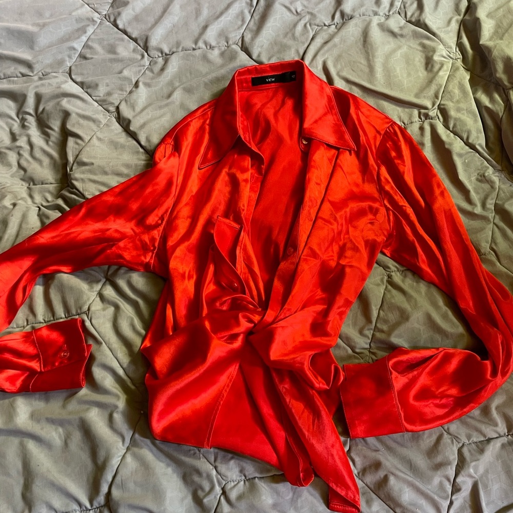 Red Silk Shirt